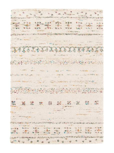 Tapis shaggy ethnique doux et volumineux bloom Beige sable 1 - vertbaudet enfant 