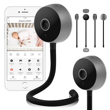 Babyphone connecté babyline smart wifi avec détection des mouvements, vision nocturne et audio bidirectionnel Black 1 - vertbaudet enfant 