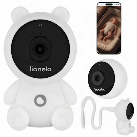 Babyphone connecté babyline smart 2.0 full hd avec détection des pleurs, vision nocturne et application White 1 - vertbaudet enfant 
