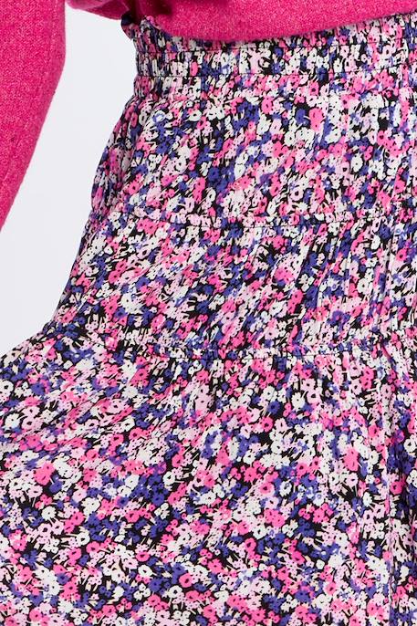 Jupe courte volantée, motif fleuri Pink blanca 5 - vertbaudet enfant 
