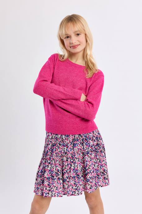 Jupe courte volantée, motif fleuri Pink blanca 4 - vertbaudet enfant 