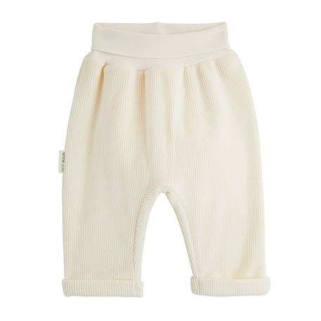 Ensemble bébé gilet croisé et pantalon en velours flocon Ecru 5 - vertbaudet enfant 