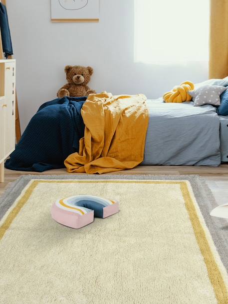 Tapis enfant en coton oscar Beige sable+Gris minéral 8 - vertbaudet enfant 
