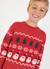 Pull de noël imprimé père noël Rouge 3 - vertbaudet enfant 