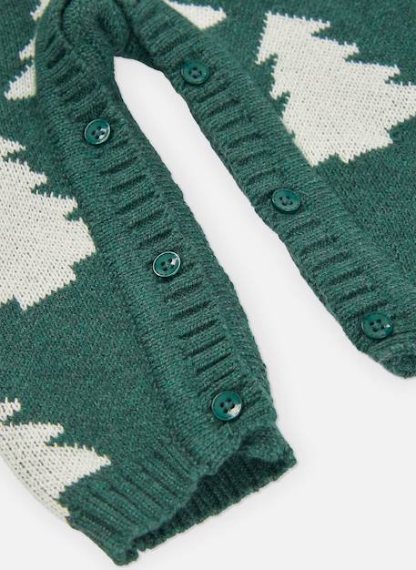 Pyjama bébé imprimée sapins de noël Vert 4 - vertbaudet enfant 