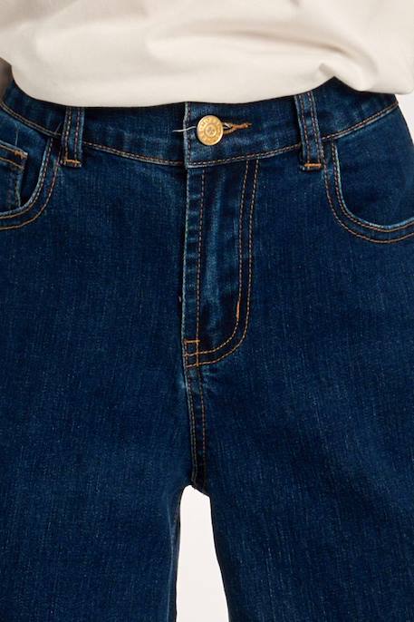 Jean taille haute, coupe évasée Black denim+Denim blue+Denim dark blue 12 - vertbaudet enfant 