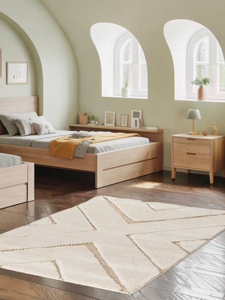 Tapis design avec effet relief romy Beige sable 2 - vertbaudet enfant 