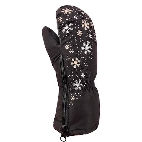 Moufles de ski à motifs fille colomby Noir 1 - vertbaudet enfant 