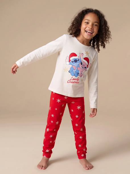 Pyjama de Noël Lilo et Stitch rouge 1 - vertbaudet enfant 