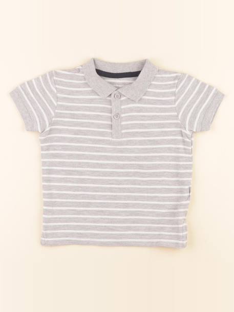 Polo - 2 ans Blanc, gris 1 - vertbaudet enfant 