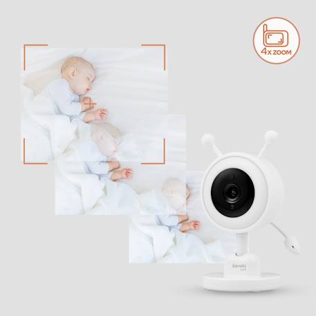 Caméra supplémentaire babyline 3.4 avec vision nocturne, zoom 4× et veilleuse rgb White 6 - vertbaudet enfant 