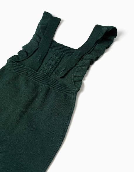 Combinaison en maille avec bretelles à volants Rose+Vert foncé 6 - vertbaudet enfant 