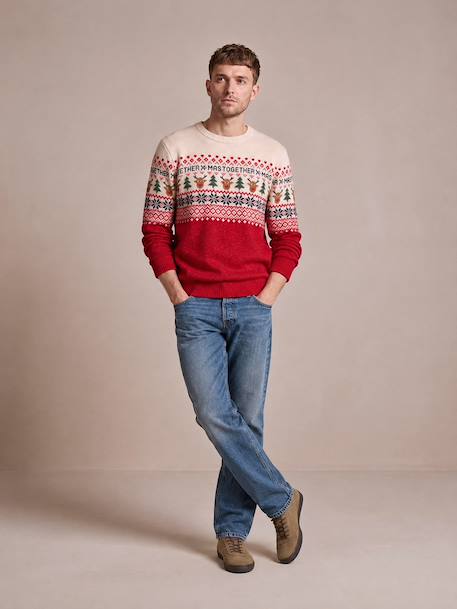 Pull de Noël Adulte Mixte Capsule Famille rouge 7 - vertbaudet enfant 