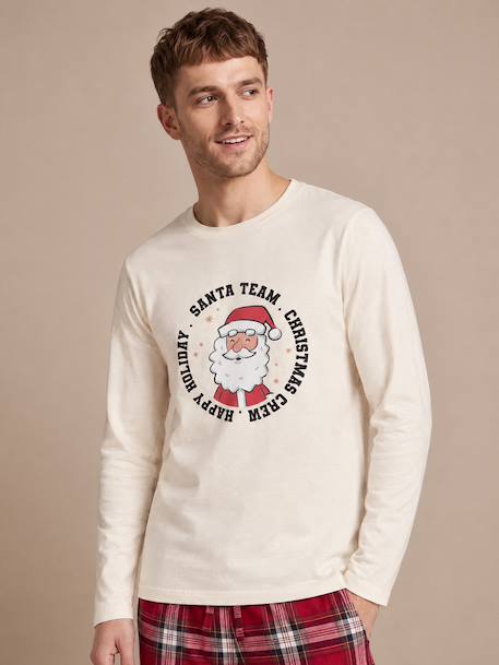 Pyjama homme Capsule Famille écru 3 - vertbaudet enfant 