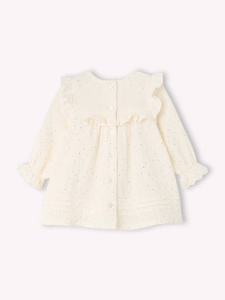 Ensemble robe et collants bébé fille écru 3 - vertbaudet enfant 