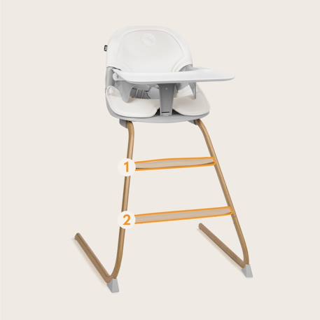 Chaise haute évolutive dalia ultra-légère jusqu’à 60 kg Grey stone+Grey stone natural 9 - vertbaudet enfant 