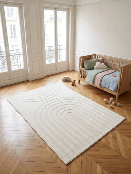 Tapis doux et confortable et graphique arch Beige sable 2 - vertbaudet enfant 