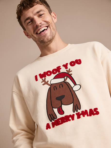 Sweat homme de Noël capsule famille vanille 1 - vertbaudet enfant 
