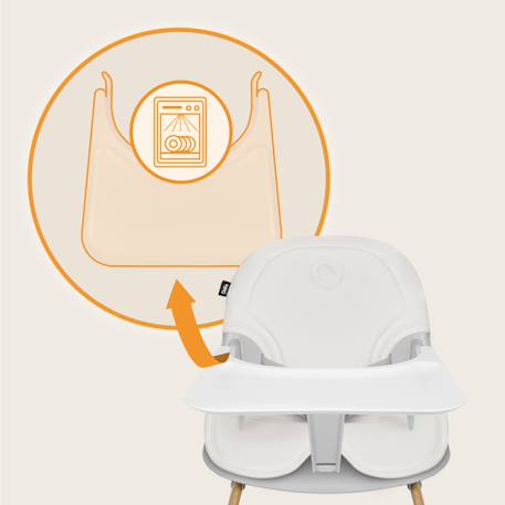 Chaise haute évolutive dalia ultra-légère jusqu’à 60 kg Grey stone+Grey stone natural 11 - vertbaudet enfant 