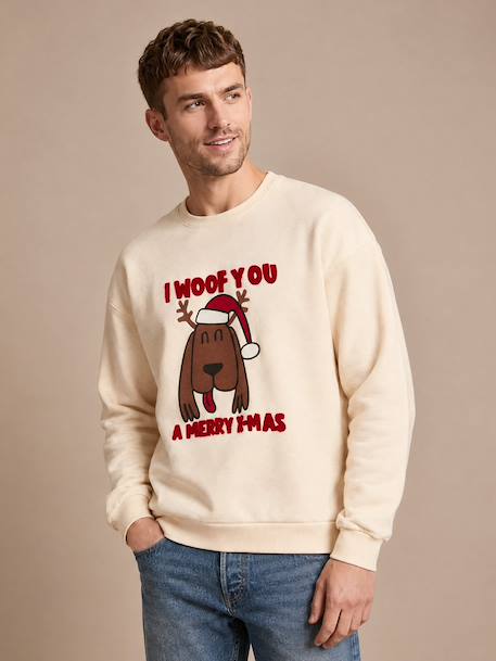Sweat homme de Noël capsule famille vanille 2 - vertbaudet enfant 