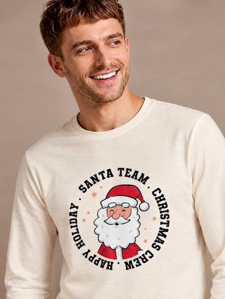 Pyjama homme Capsule Famille écru 2 - vertbaudet enfant 