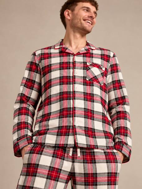 Pyjama homme flanelle Capsule Famille rouge 3 - vertbaudet enfant 