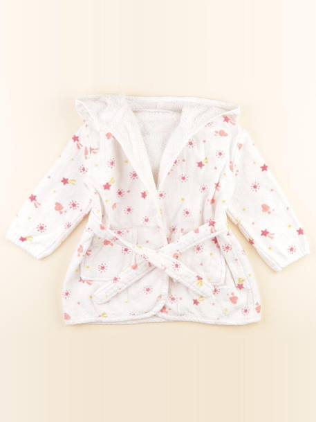 Peignoir - 2 ans Blanc, rose 1 - vertbaudet enfant 