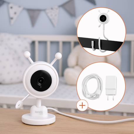 Caméra supplémentaire babyline 3.4 avec vision nocturne, zoom 4× et veilleuse rgb White 2 - vertbaudet enfant 