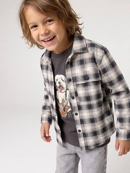 Chemise manches longues garçon gris 2 - vertbaudet enfant 