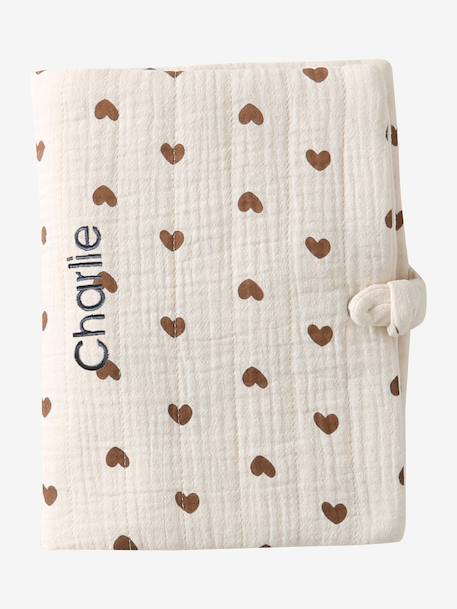 Protège carnet de santé en gaze de coton cappuccino+Coeur fondant+Hygge 8 - vertbaudet enfant 