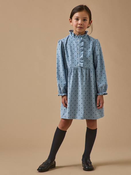 Robe imprimée en velours fille Imprimé klein 4 - vertbaudet enfant 