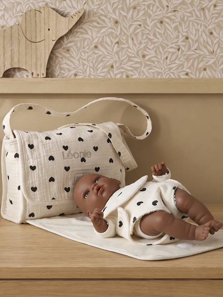 Sac à langer poupon personnalisable + couche + bavoir CHERRY+Cœur fondant+Sherpa 8 - vertbaudet enfant 