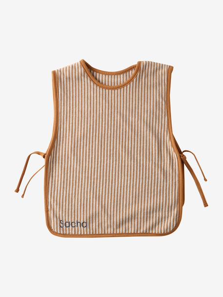 Lot 2 bavoirs tablier bébé personnalisable Lovely Léo+noisette+sauge 12 - vertbaudet enfant 
