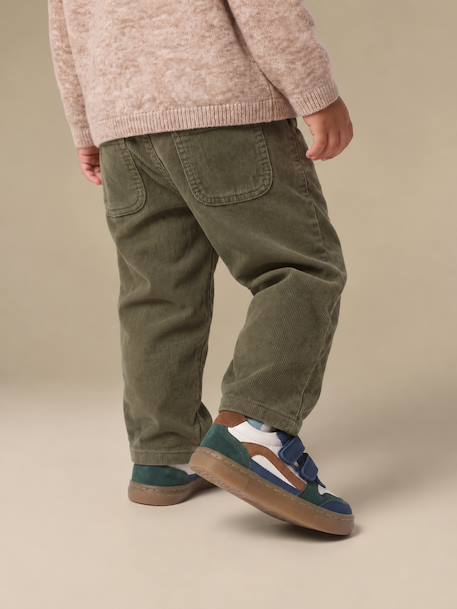 Pantalon velours bébé garçon kaki+marine 6 - vertbaudet enfant 