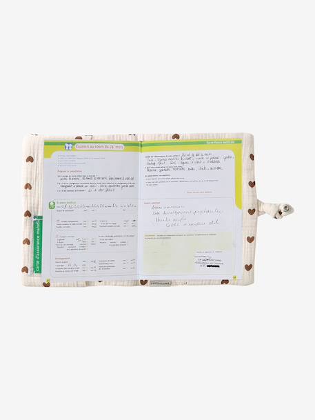 Protège carnet de santé en gaze de coton cappuccino+Coeur fondant+Hygge 7 - vertbaudet enfant 