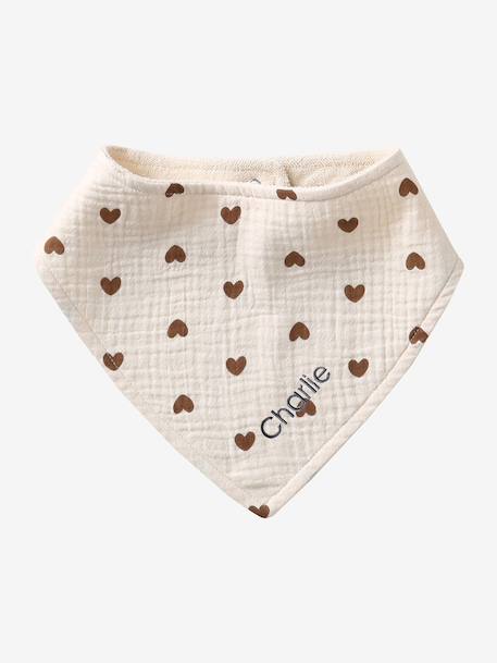 Lot 3 bavoirs bandanas en gaze de coton Babylone+Bord de mer+Broceliande+Coeur fondant+Dans les bois+Hanoi+Hérisson+Hygge+lot renard+Mon coeur+Tanzanie 24 - vertbaudet enfant 