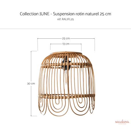 Suspension en rotin naturel 25 cm ? June Naturel 4 - vertbaudet enfant 
