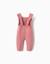 Combinaison en maille avec bretelles à volants Rose+Vert foncé 2 - vertbaudet enfant 