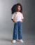 Jean à jambe large avec 4 poches Bleu jean 1 - vertbaudet enfant 