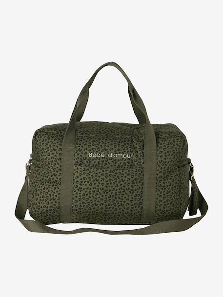 Sac à langer CATALINA 48 h beige imprimé+ficelle+kaki 26 - vertbaudet enfant 