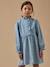 Robe imprimée en velours fille Imprimé klein 1 - vertbaudet enfant 