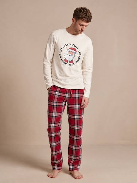 Pyjama homme Capsule Famille écru 1 - vertbaudet enfant 