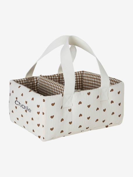 Panier de rangement deux compartiments Coeur fondant 4 - vertbaudet enfant 