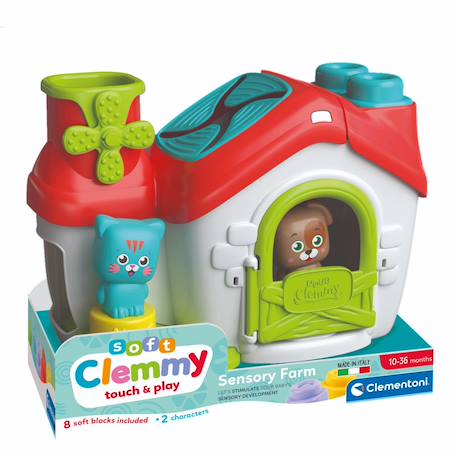 Jouet sensoriel soft clemmy ferme coffret bébé Multi-coloured 1 - vertbaudet enfant 