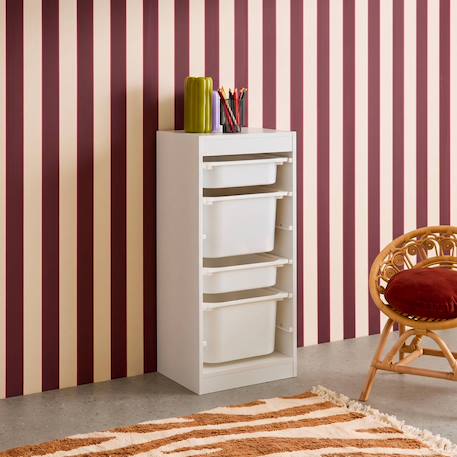 Meuble de rangement enfant 4 bacs de rangement Blanc+Naturel 5 - vertbaudet enfant 