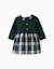 Robe bi-matière à carreaux b&s Bleu foncé 2 - vertbaudet enfant 
