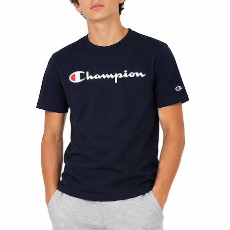 T-shirt garçon à manches courtes signature Blanc+Gris+Gris clair+Marine+Noir+Vert 11 - vertbaudet enfant 