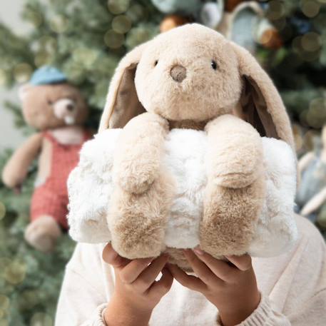 Doudou lapin et son plaitoilé 05 Marron 5 - vertbaudet enfant 