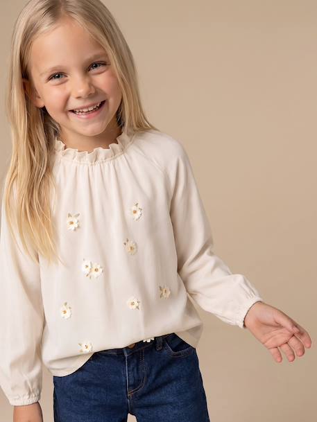 Blouse longue enfant fille écru 2 - vertbaudet enfant 