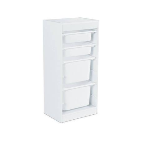 Meuble de rangement enfant 4 bacs de rangement Blanc+Naturel 3 - vertbaudet enfant 